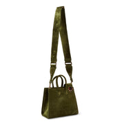 The Ibukun Tiny Tote — Olive Velvet