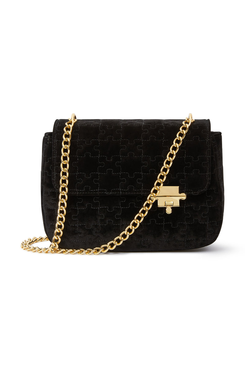 The Darasimi Chain Bag - Black Velvet