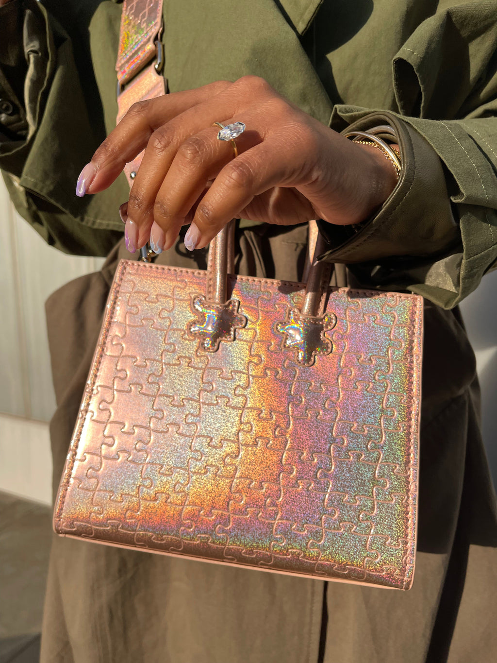 Ibukun Tiny Tote | Pink Glitter - Daniel Diyepirye™️