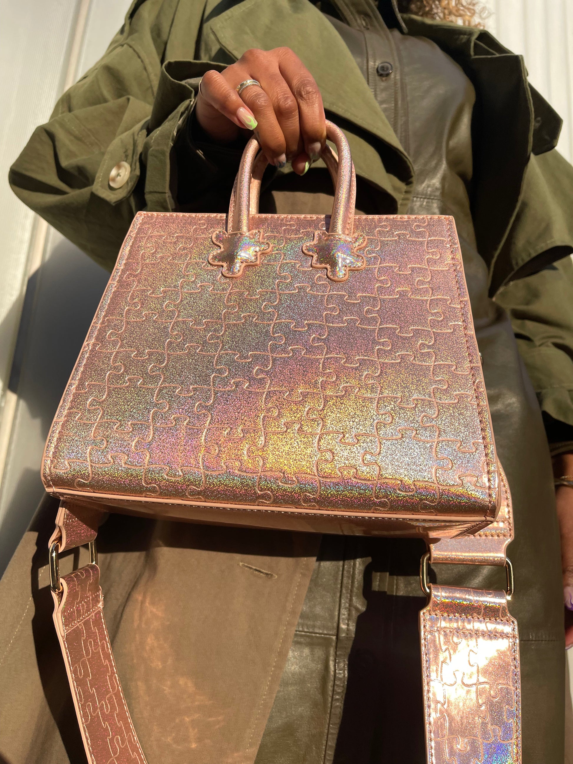 Ibukun Tiny Tote | Pink Glitter - Daniel Diyepirye™️