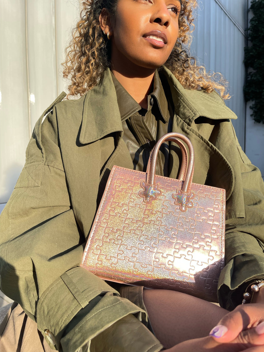 Ibukun Tiny Tote | Pink Glitter - Daniel Diyepirye™️