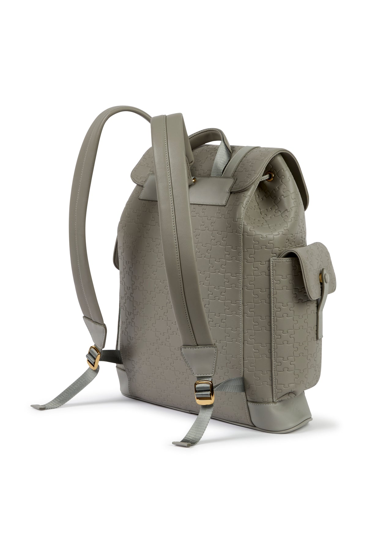 The Tobi Backpack — Grey Microfibre — back