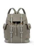 The Tobi Backpack — Grey Microfibre — front