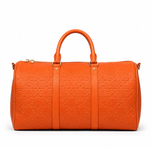 The Abimbola Duffle Bag — Orange Puzzle / M