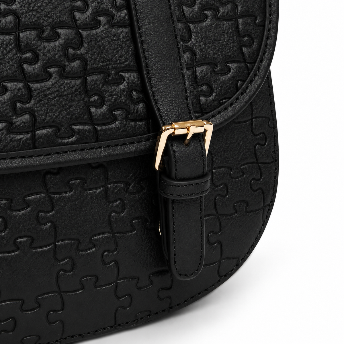 The Aremu Messenger — Black Lychee — buckle detail