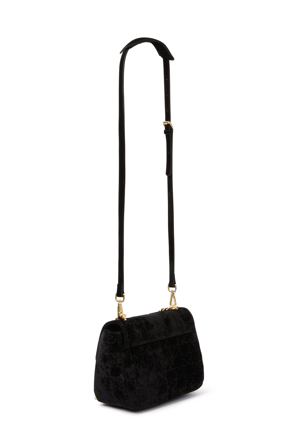 The Darasimi Chain Bag — Black Velvet — back view