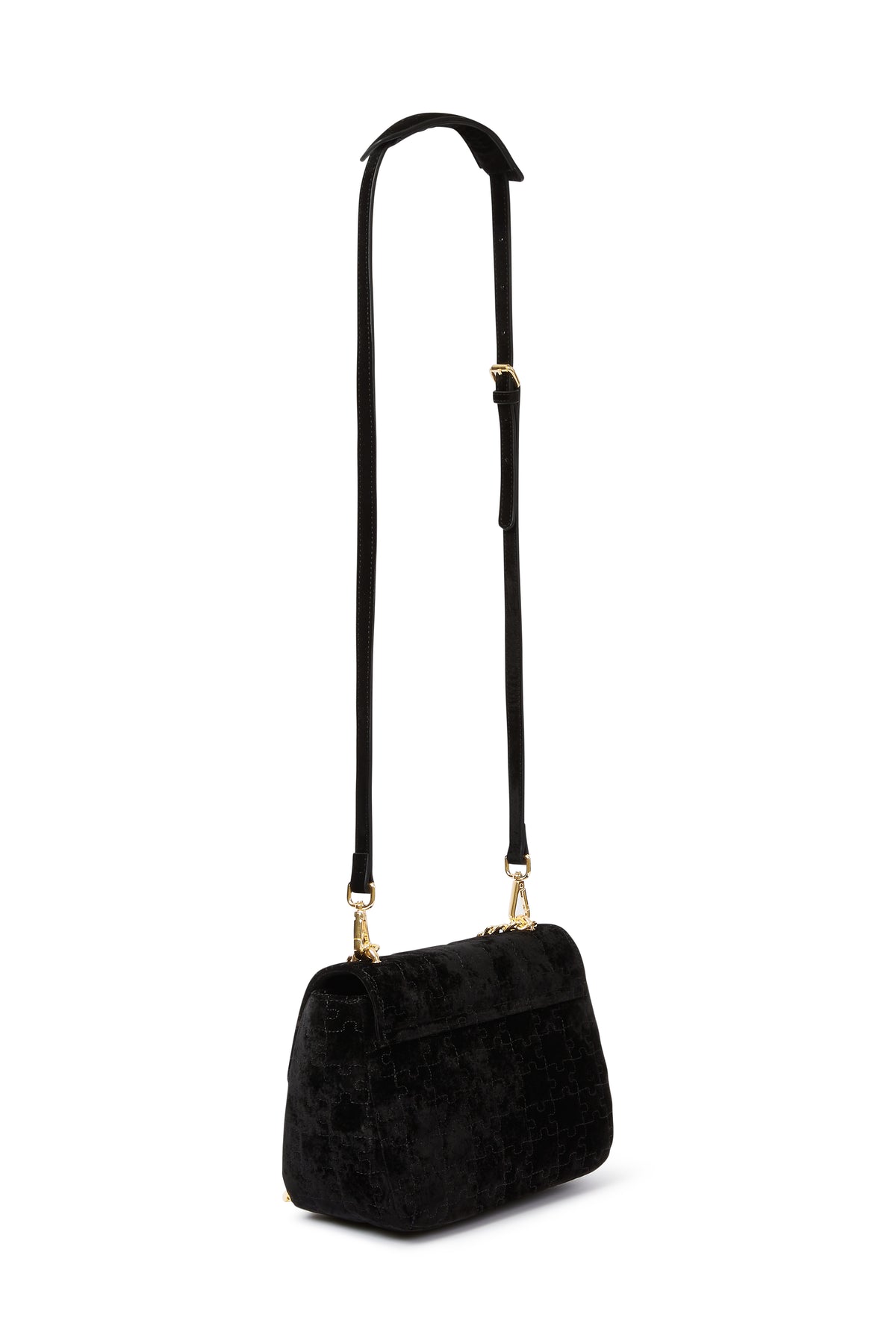 The Darasimi Chain Bag — Black Velvet — back view