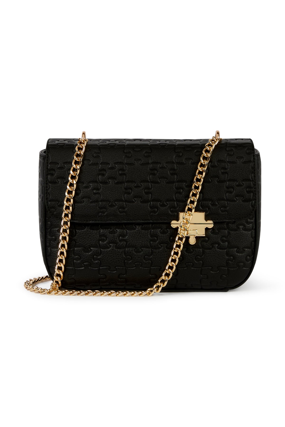 The Darasimi Chain Bag — Black Lamb Skin — atelier hero (gold chain, front)