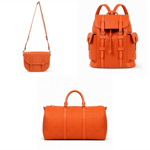 Orange Travel Set · 3 bags — all three bags and individual details