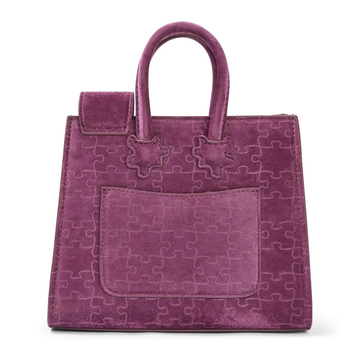 The Ibukun Tiny Tote - Aubergine Suede back with pocket