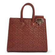 The Ibukun Tiny Tote — Brown Leather