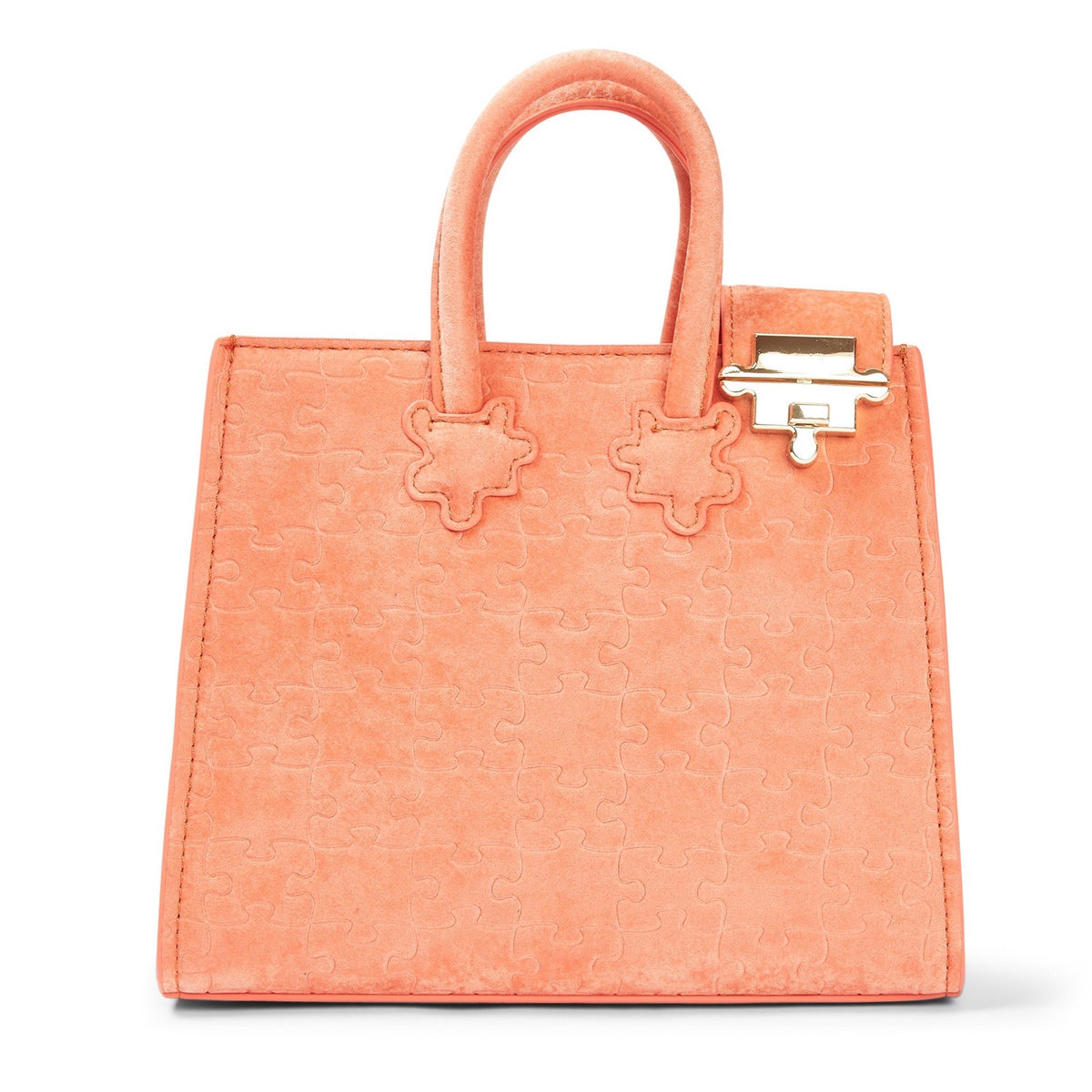 The Ibukun Tiny Tote - Coral Velvet front hero