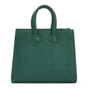 The Ibukun Tiny Tote — Forest Green Lychee