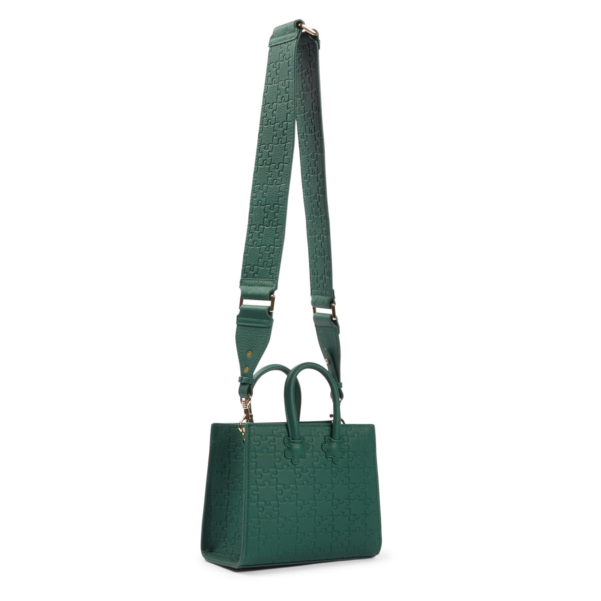 The Ibukun Tiny Tote - Green Togo Leather strap side profile