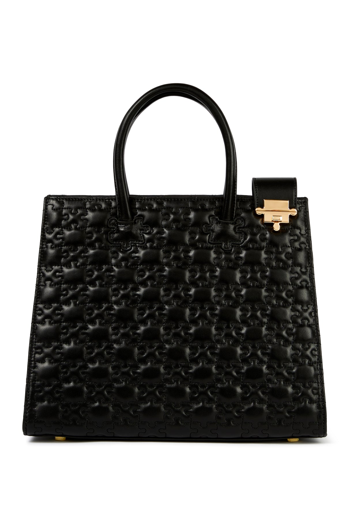 The Ibukun Tote — Black Quilted Lambskin — front hero