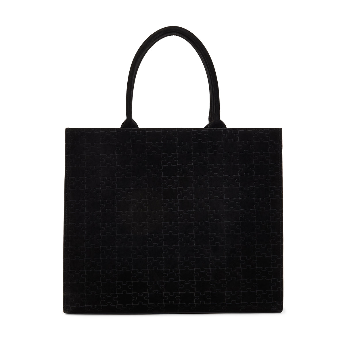 The Kemi Square Shopper — Black Velvet — back