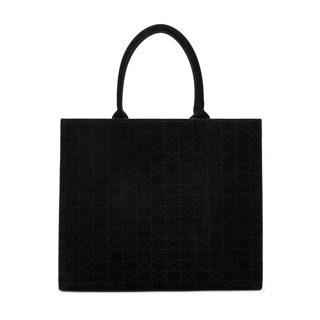 The Kemi Square Shopper — Black Velvet — back