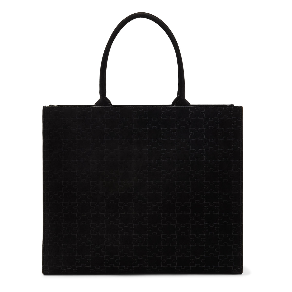 The Kemi Square Shopper — Black Velvet — front