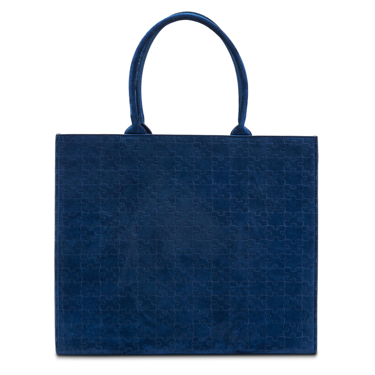 The Kemi Square Shopper — Blue Velvet — back