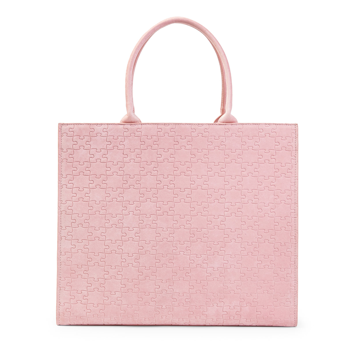 The Kemi Square Shopper — Pink Velvet — front
