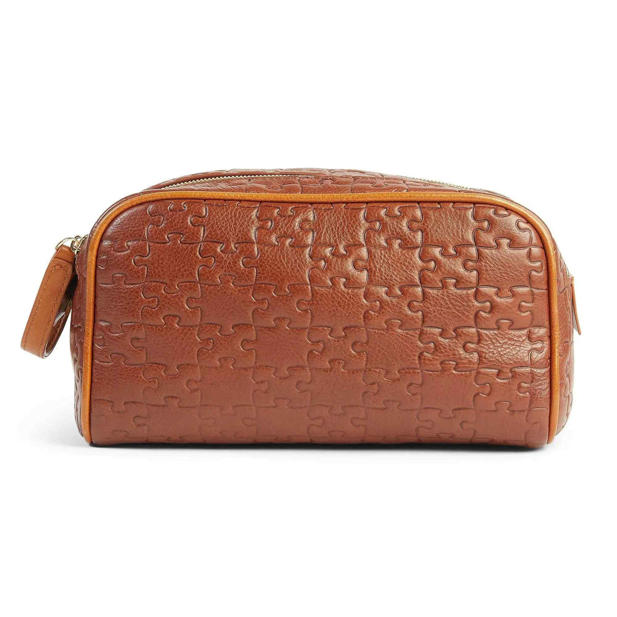 The Nkari Opoola Washbag — Nkari Waxed Brown — front hero
