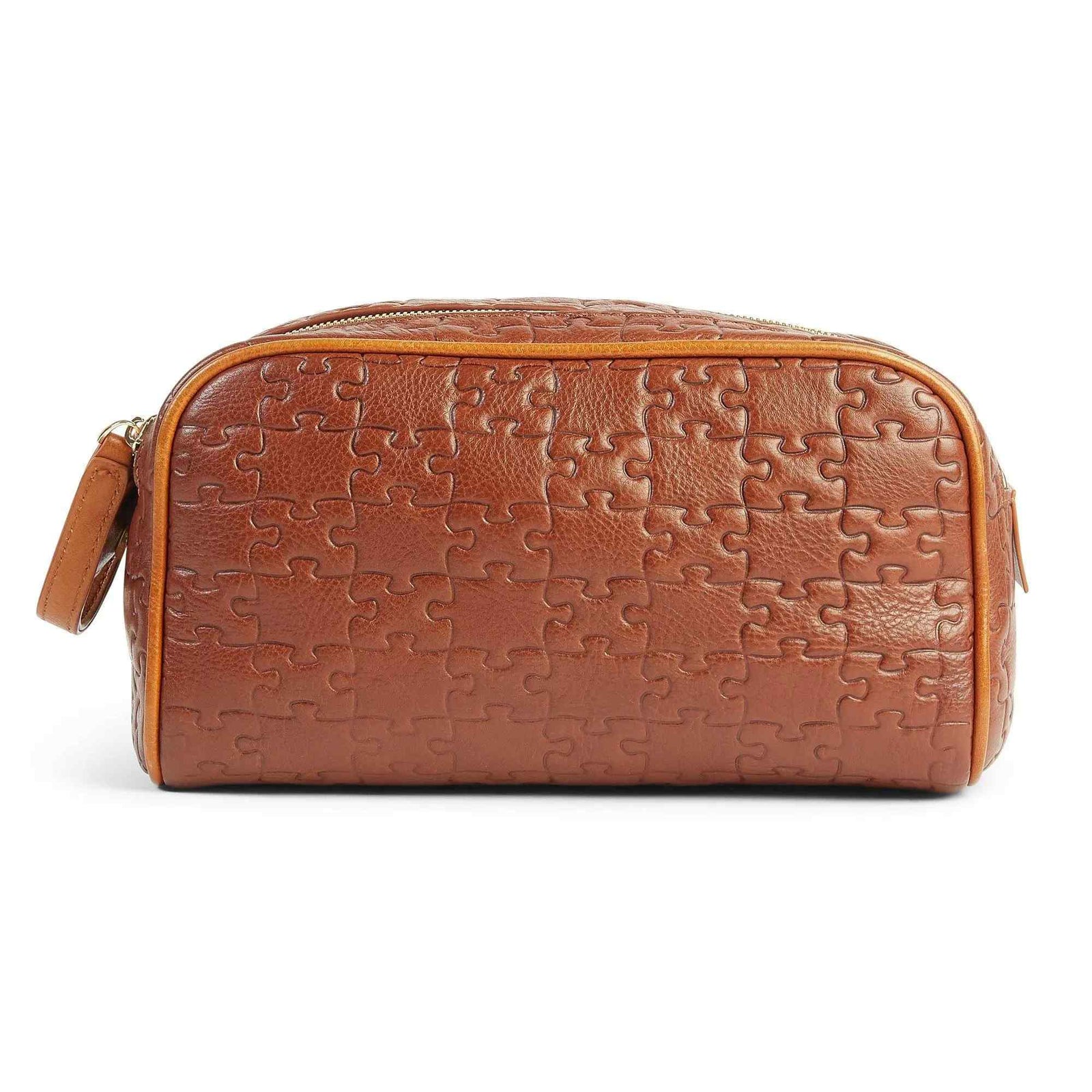 The Nkari Opoola Washbag — Nkari Waxed Brown — front hero