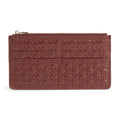 The Olabisi Card Holder · Nkari Lychee Brown puzzle-embossed leather · front view