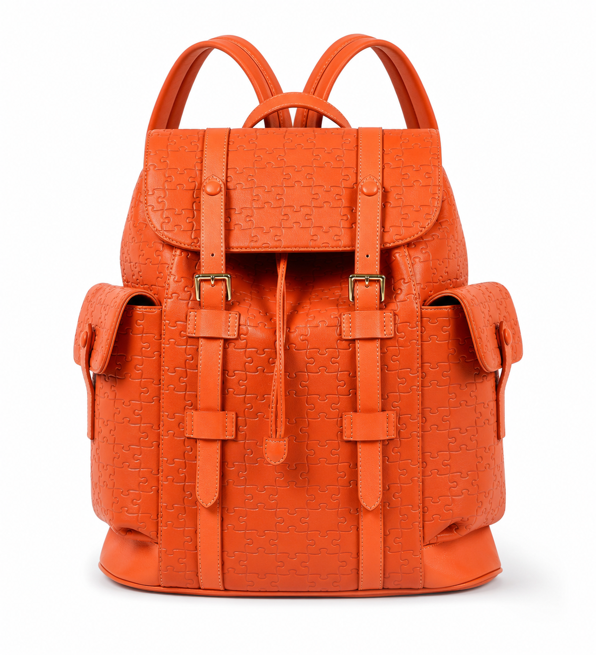 The Tobi Backpack — Orange Togo — front hero on white background